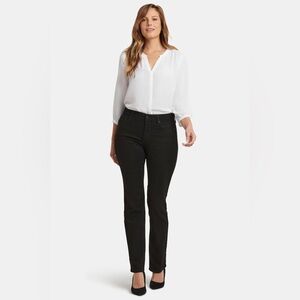 NYDJ Women's Straight Leg Jeans in Classic Black